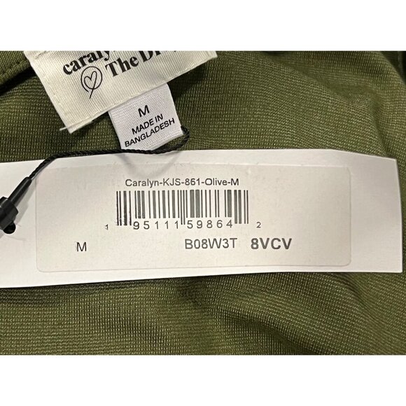 Caralyn Mirand The Drop Olive Sleeveless V-Neck Jumpsuit Medium M NWT New - Picture 6 of 8